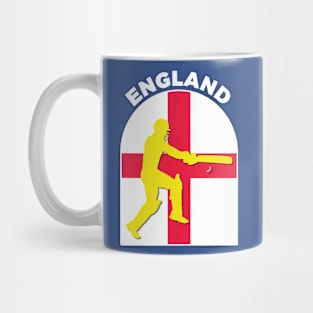 England Cricket Batsman England Flag Mug